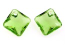 Swarovski, Princess cut pendant, peridot, 11.5mm - x1