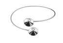 Adjustable Bracelet, rhodium plated 925 silver, for 2 Swarovski rivoli 14mm - x1