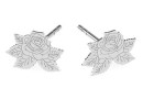 Earring findings, rose, 925 silver - x1pair