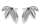 Earring findings, leaves, 925 silver - x1pair