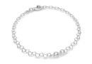 Bracelet for link, heart jump rings, 925 silver, 15cm - x1