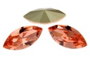 Swarovski navette, fancy chaton, rose peach, 8mm - x4