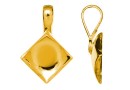 Pendant base, gold plated 925 silver, for 2493 square cabochon 10mm - x1