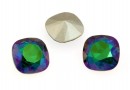 Swarovski, square fancy, emerald luminous green, 10mm - x1