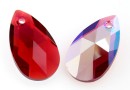 Swarovski, drop pendant, scarlet shimmer, 16mm - x1