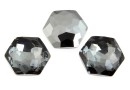 Swarovski 4683, fantasy hexagon, silver night, 8mm - x2