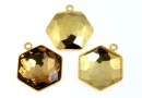 Swarovski gold-plated pendant base 4683, 8mm - x2