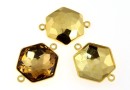 Swarovski gold-plated link base 4683, 8mm - x2