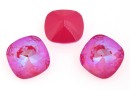 Swarovski, square fancy, Lotus Pink DeLite, 12mm - x1