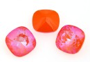 Swarovski, square fancy, Orange Glow DeLite, 12mm - x1