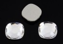 Swarovski, cabochon cushion, crystal, 7mm - x2