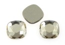 Swarovski, cabochon cushion, silver shade, 7mm - x2