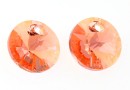 Swarovski, rivoli pendant,  rose peach shimmer, 8mm - x4