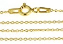 Chain, jump rings, oval, gold-plated 925 silver, 42cm - x1