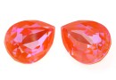 Swarovski drop fancy, Orange Glow DeLite, 18x13mm - x1