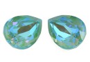 Swarovski drop fancy, Silky Sage DeLite, 18x13mm - x1