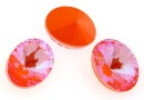 Swarovski, oval fancy, Orange Glow DeLite, 18x13.5mm - x1