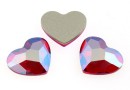 Swarovski, heart cabochon, light siam shimmer, 10mm - x1