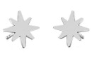 Earrings Christmas star,  925 silver, - x1pair