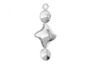 Pendant base, 925 silver, rivoli 6mm and fancy twister 10.5mm - x1