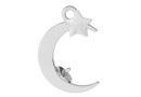 Moon pendant base, 925 silver, for 5818 pearl, 8mm - x1