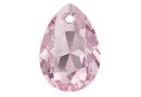 Swarovski, drop pendant, light rose, 9mm - x2