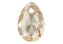 Swarovski, drop pendant, golden shadow, 9mm - x2