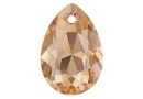 Swarovski, drop pendant, light col.topaz, 9mm - x2