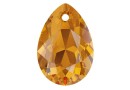 Swarovski, drop pendant, topaz, 9mm - x2