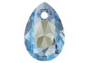 Swarovski, drop pendant, aquamarine shimmer, 9mm - x2