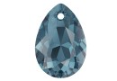 Swarovski, drop pendant, montana, 9mm - x2