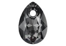 Swarovski, drop pendant, silver night, 9mm - x2