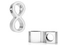 Link/pendant, infinity, 925 silver, 11.5mm - x1