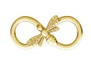 Link, infinity with bee, gold plated 925 silver, 16mm - x1