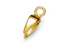 Pendant bail, gold plated 925 silver, 10x5mm - x2