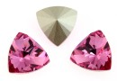 Swarovski, kaleidoscope triangle fancy rivoli, rose, 6mm - x2