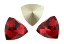 Swarovski, kaleidoscope triangle fancy rivoli, scarlet, 6mm - x2