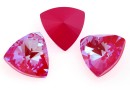 Swarovski, kaleidoscope triangle fancy rivoli, lotus pink DeLite, 6mm - x2