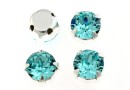 Swarovski, chaton montees, light turquoise, 6mm - x10