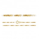 Chain twisted, gold-plated 925 silver, 45cm - x1