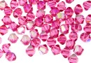 Preciosa, bicone bead, rose AB, 4mm - x40