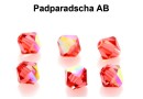 Preciosa, bicone bead, padparadscha AB, 4mm - x40