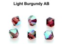 Preciosa, bicone bead, light burgundy AB, 4mm - x40