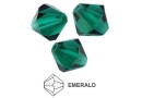 Preciosa, bicone bead, emerald, 4mm - x40