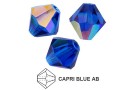 Preciosa, bicone bead, capri blue AB, 4mm - x40