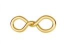 Link, infinity, 925 gold plated silver, 11.5mm - x2