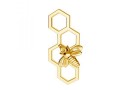 Link, bee, gold plated 925 silver, 17mm - x1