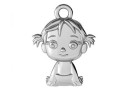 Pendant girl, 925 silver, 16mm  - x1