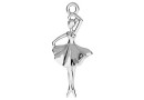 Pendant ballet dancer, 925 silver, 25mm  - x1