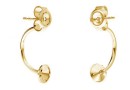 Earring findings, gold plated 925 silver, for one hole 6-10mm pearl - x1pair